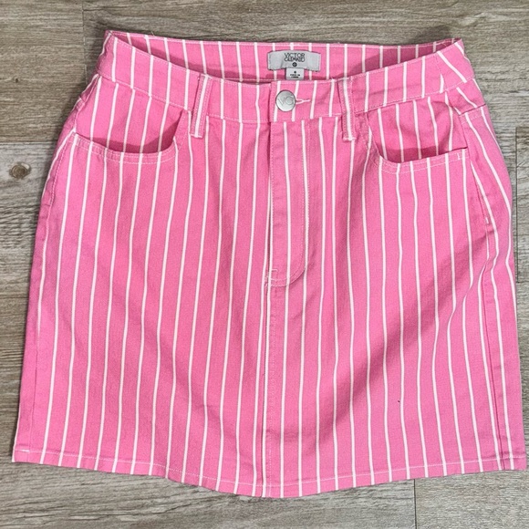 Victor Glemaud Pink Striped Women's Skirt - Picture 1 of 2